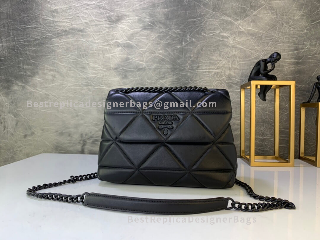 Prada Spectrum Nappa Medium Black Leather Shoulder Bag 233